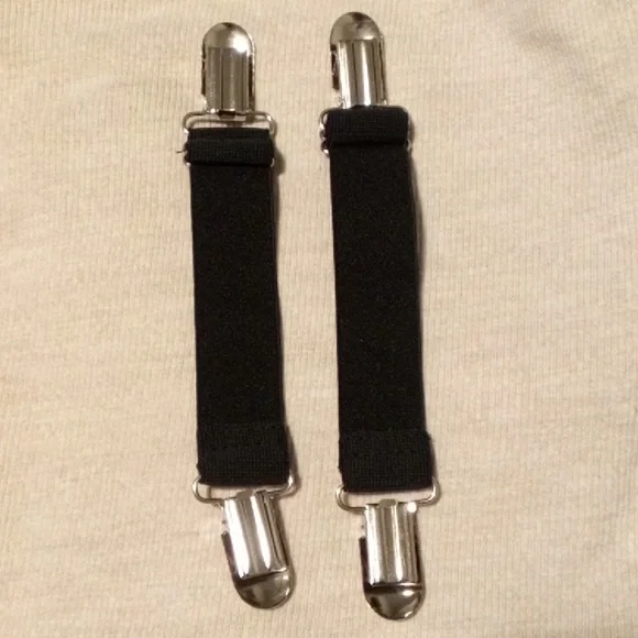 A Pair Of Adjustable Elastic Boot/Pant Clips Stirrups Leg Straps - Picture 2 of 2